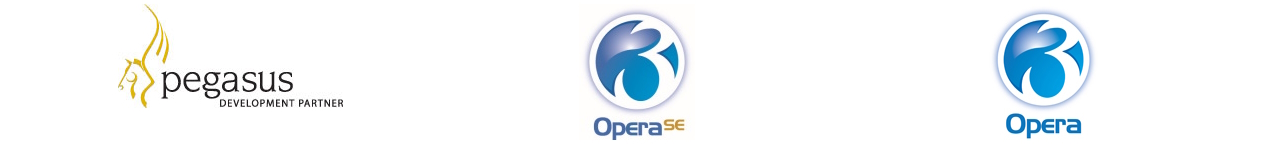 Pegasus Development Parnter, Opera 3 SQL SE and Opera 3 Logos